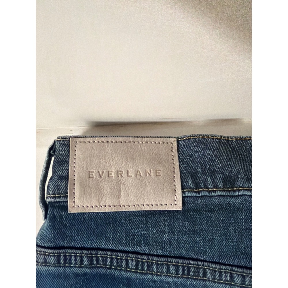 Everlane The Way High Denim Skirt Organic Cotton Blue Mini Skirt 28 High Rise - Picture 5 of 9